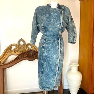 Nina piccalino vintage denim dress